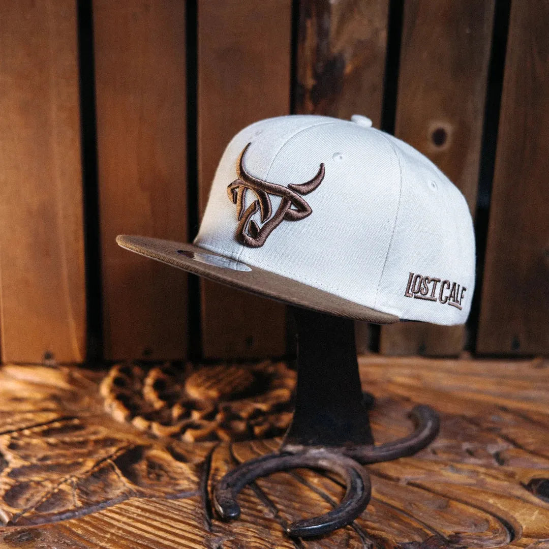 Fitted Hat - Cream / Brown – Lost Calf SIZE 7