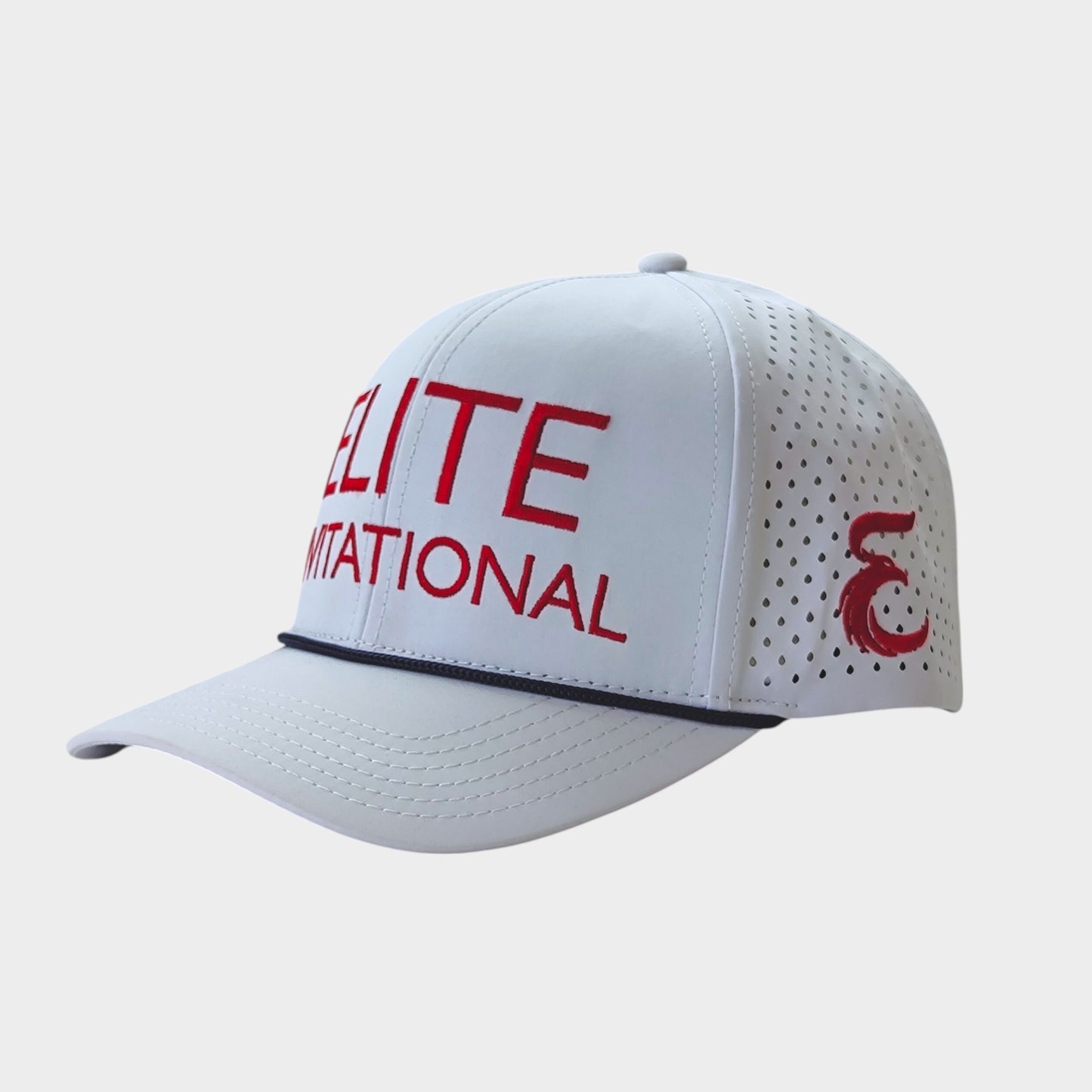 ELITE GOLFING HAT - RED / WHITE WATERPROOF
