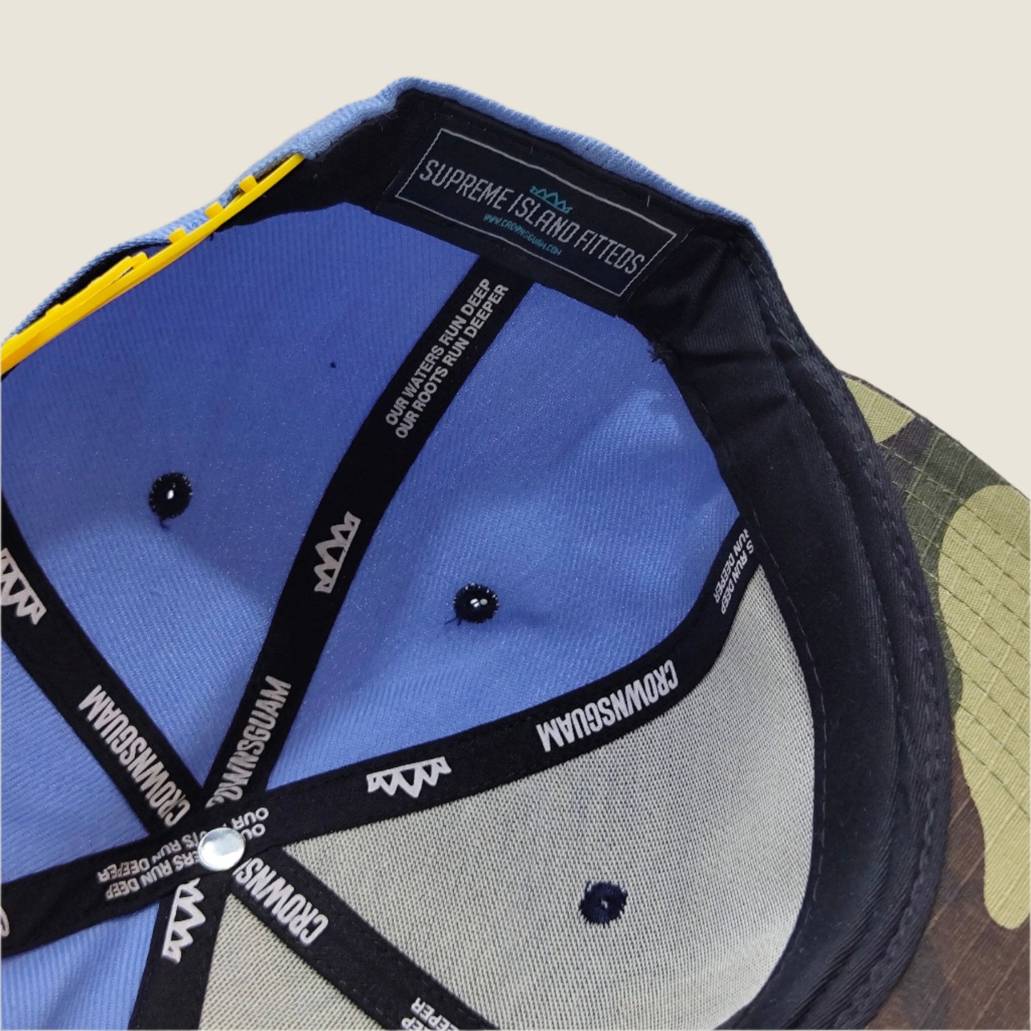 GU Bones Snapback - Slate Blue w/ Camo Brim