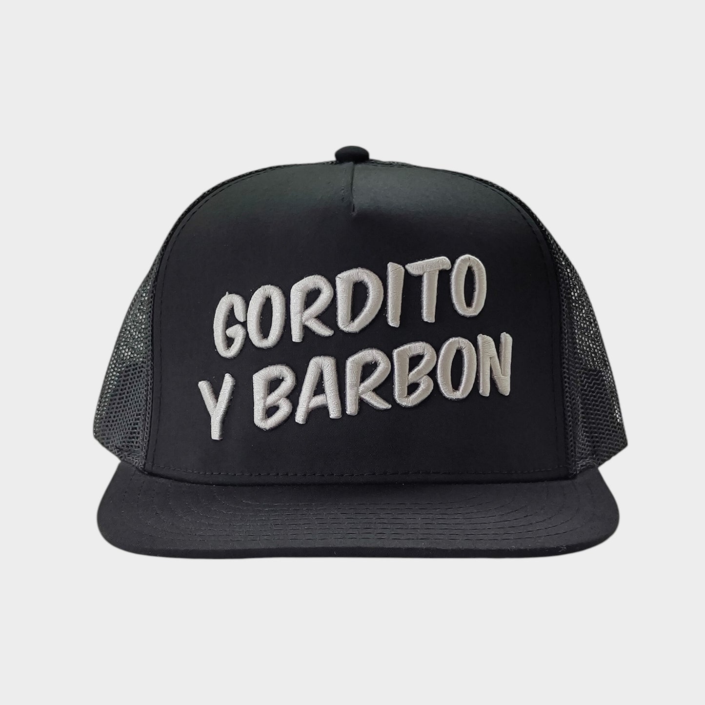 Gordito Y Barbon Black flat visor hat / gorra de visera plana