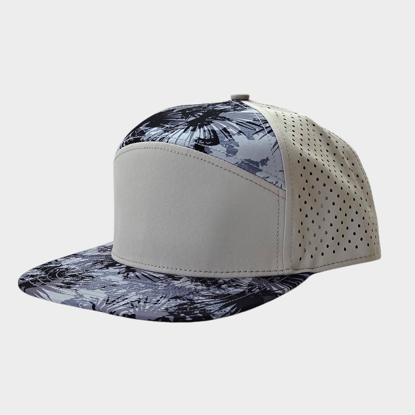 5 Panel Snapback Blue Grey Baseball Hawaii Cap