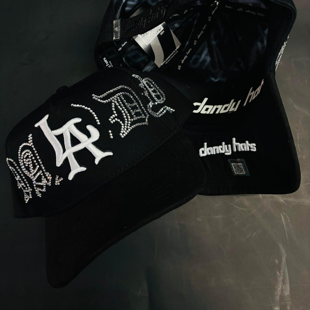 LA CRYSTAL BLACK HAT