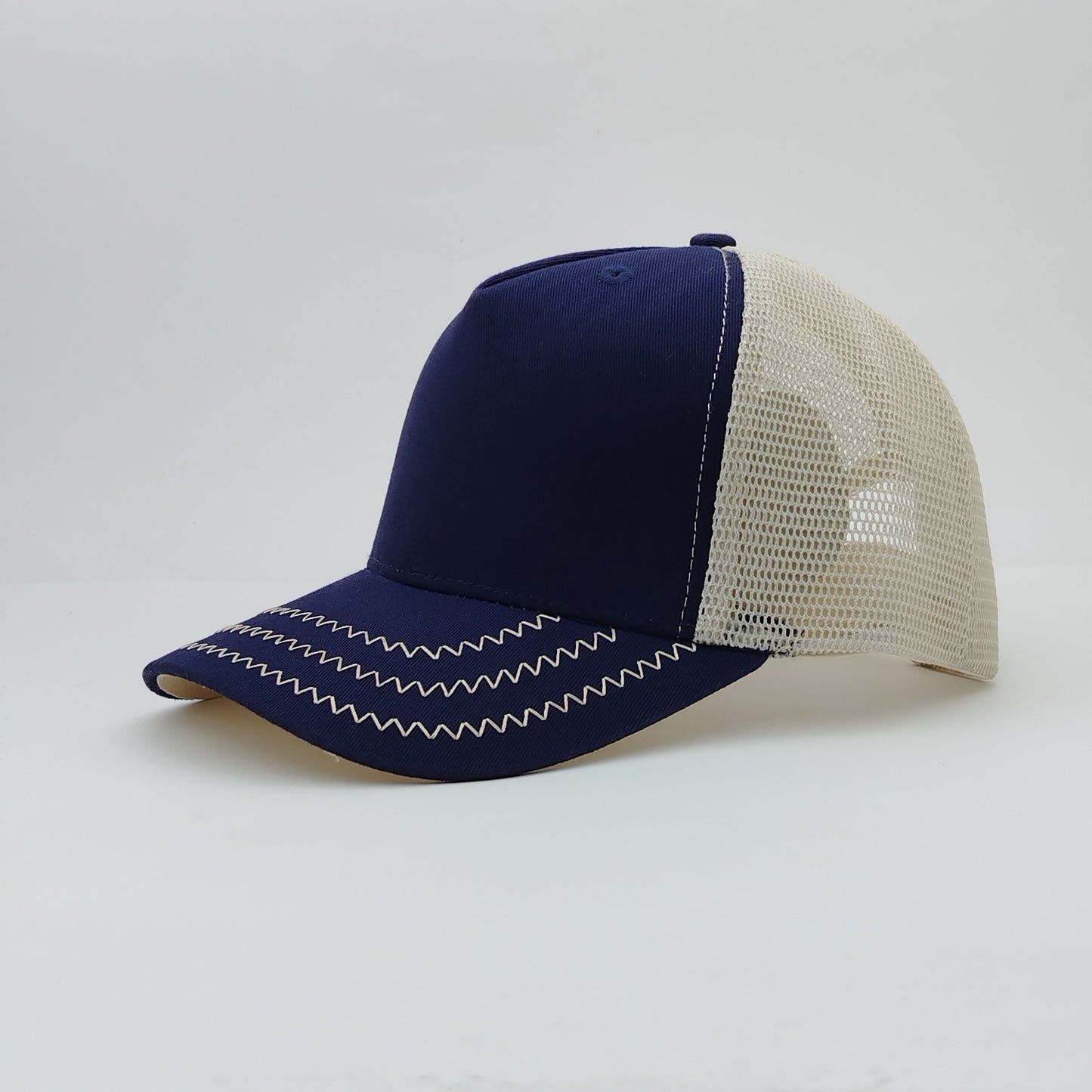 Trucker Hat BLUE-BEIGE