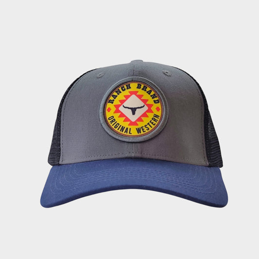 Patch Ranch | Gray & Blue Mesh | Original Western