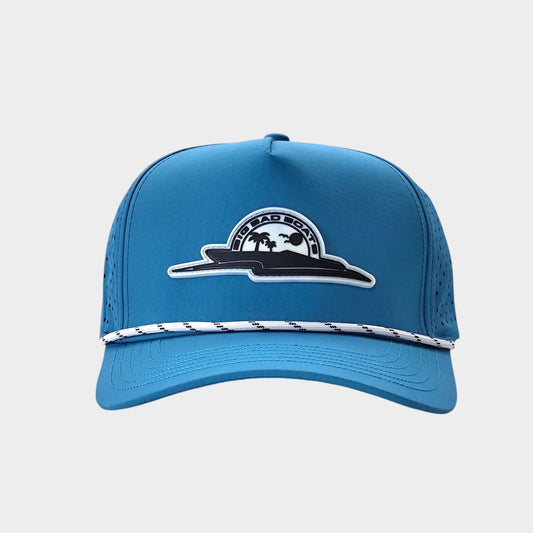 Miami Vice Rubber Patch Performance Rope Hat - Blue