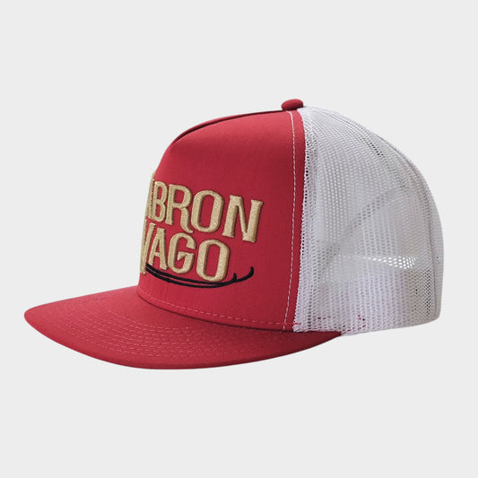 Cabron Y Vago Light Red/White flat visor hat / gorra de visera plana