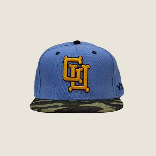 GU Bones Snapback - Slate Blue w/ Camo Brim