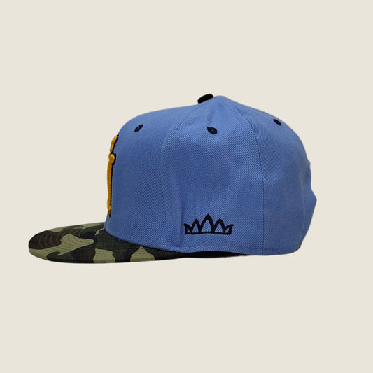 GU Bones Snapback - Slate Blue w/ Camo Brim