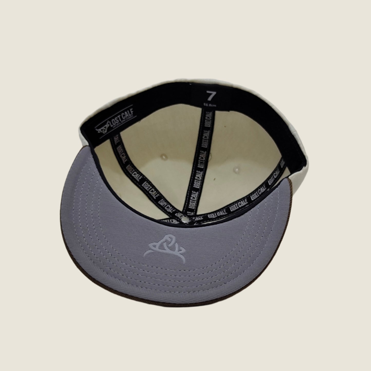 Fitted Hat - Cream / Brown – Lost Calf SIZE 7