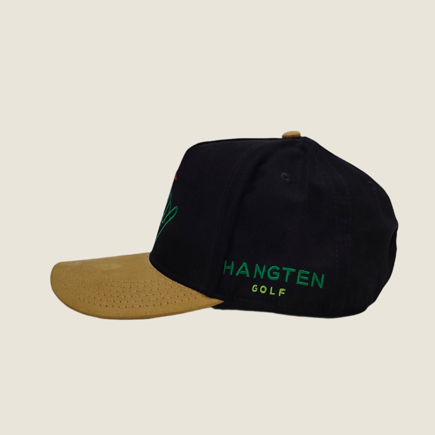 HANGTEN GOLF 5 PANEL HAT - BLACK