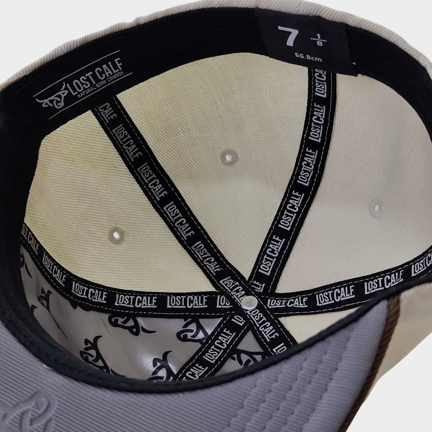 Fitted Hat - Cream / Brown – Lost Calf SIZE 7