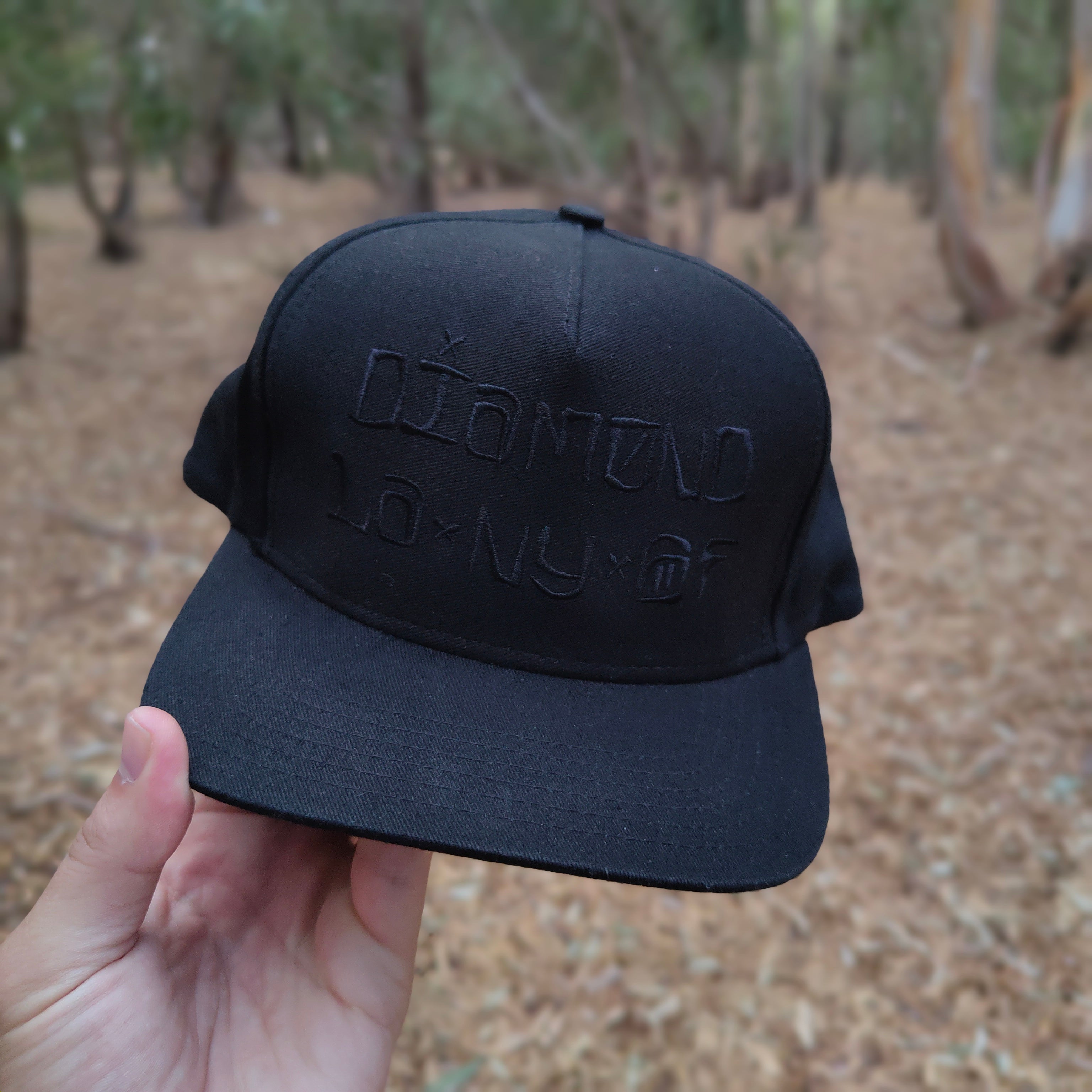 FLAT Black snapback - DIAMOND EVERYTHING