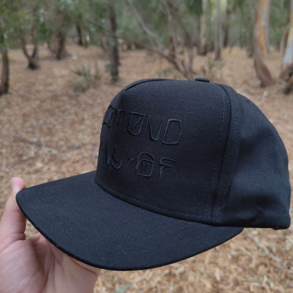 FLAT Black snapback - DIAMOND EVERYTHING