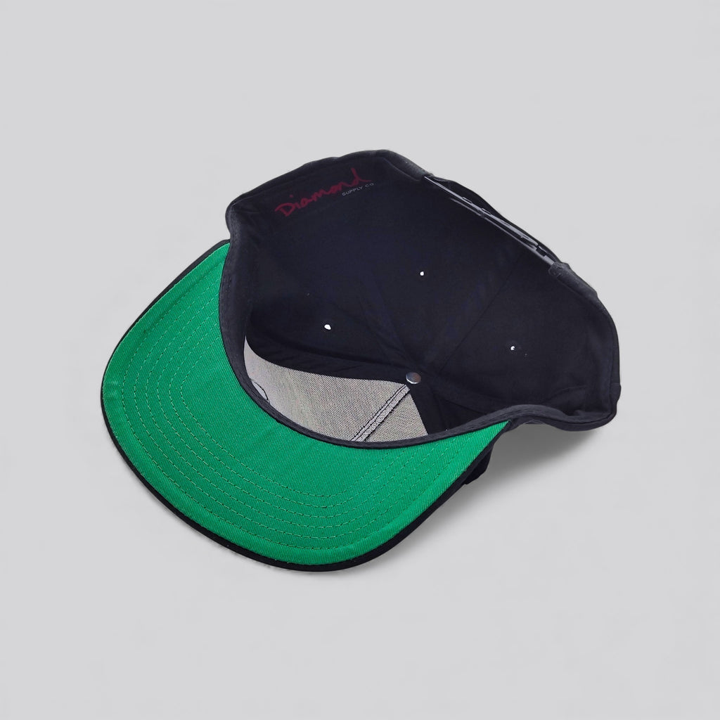 FLAT Black snapback - DIAMOND EVERYTHING