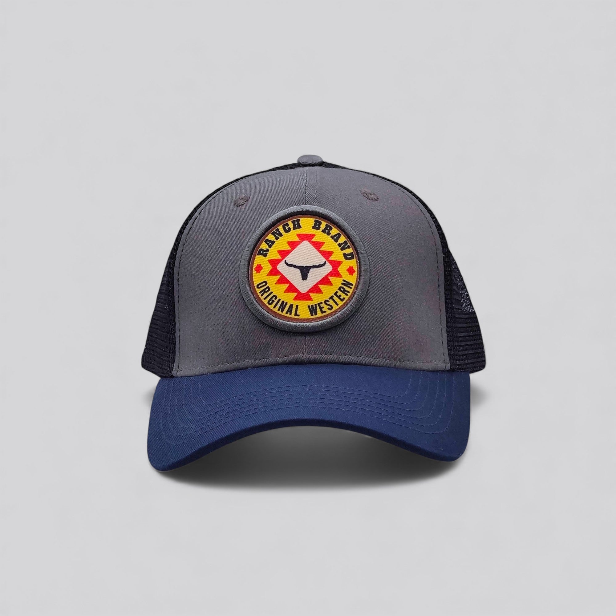 Patch Ranch | Gray & Blue Mesh | Original Western