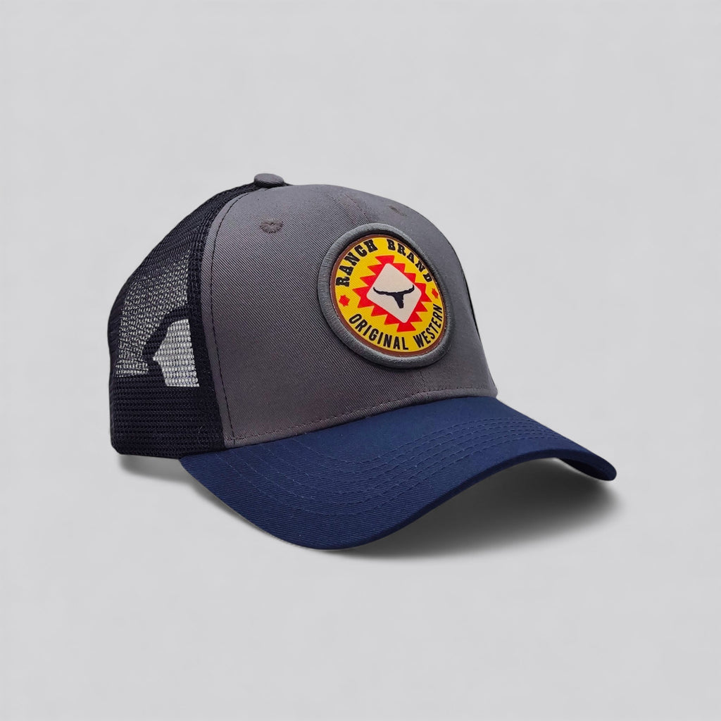 Patch Ranch | Gray & Blue Mesh | Original Western