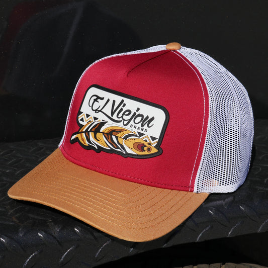 El Viejon Brand - Nativo Tan/Red/White AVC hat / gorra